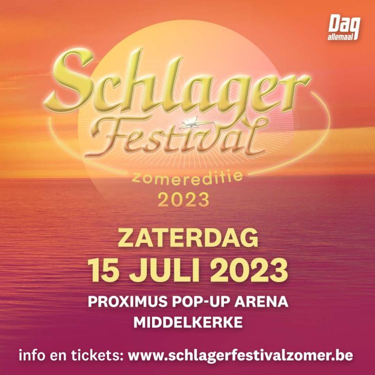 Het Schlagerfestival Zomereditie komt op zaterdag 15 juli 2023 voor de derde zomer op rij naar de Proximus Pop-Up Arena in Middelkerke!